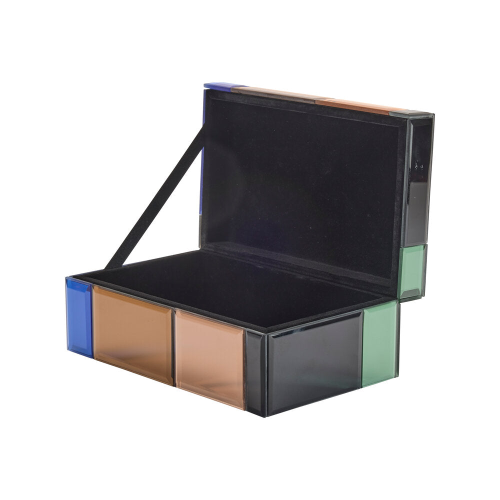 Smykkeskrin, Blå Multifarvet - L21,1 cm